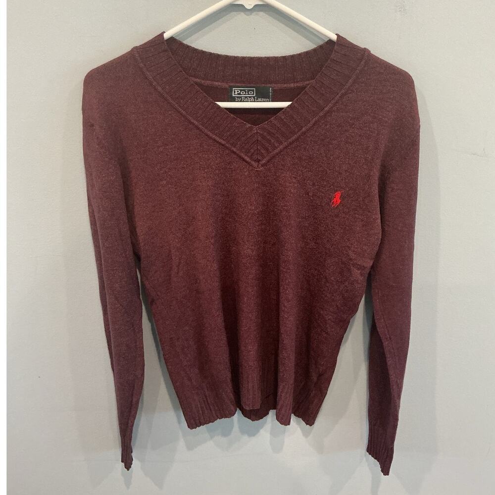 Vintage Polo Ralph Lauren Womens Cashmere Blend V-neck Sweater Old Money Classic